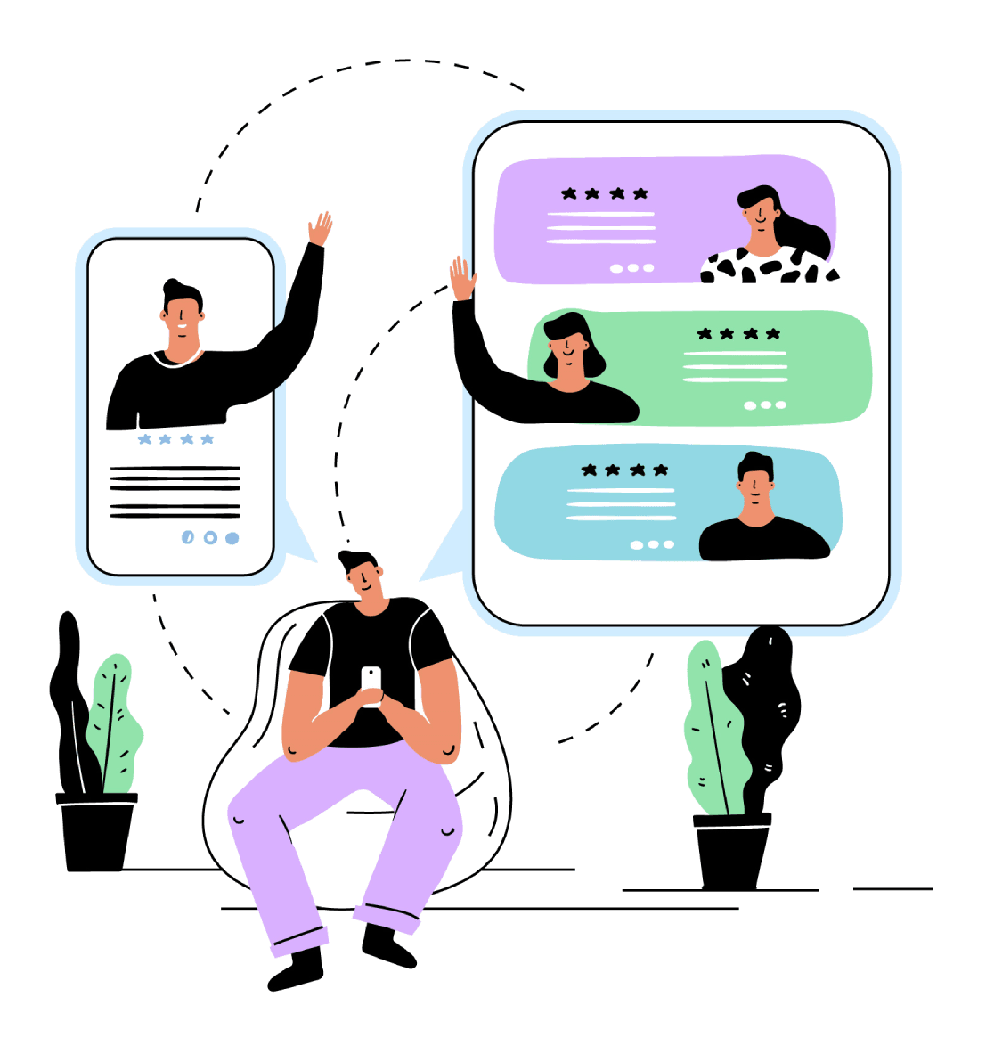 payments illustration light